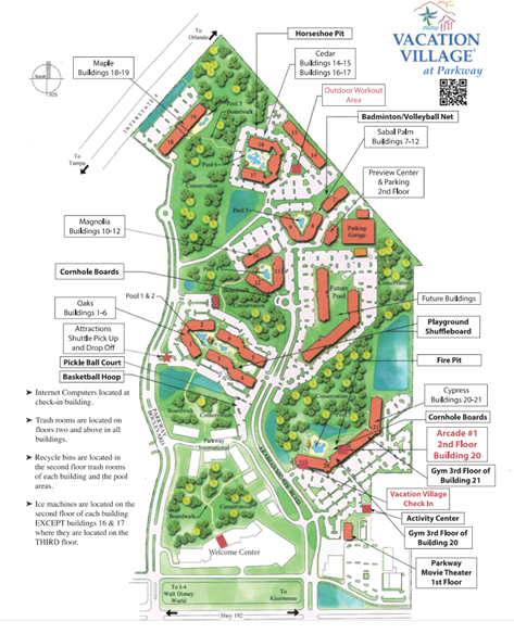 Map of Resort – Vacation Village at Parkway