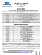 Courtesy Theme Park Shuttle Schedule Starting 2-1-2026 Courtesy Theme Park Shuttle Schedule Starting 2-1-2026